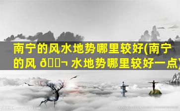 南宁的风水地势哪里较好(南宁的风 🐬 水地势哪里较好一点)